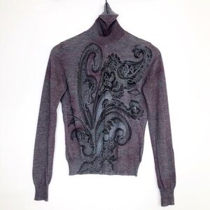 Etro Milano turtle neck floral print sweater